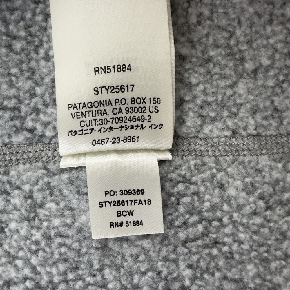 Patagonia Women's Better‎ Sweater 1/4 Zip Fleece Gray Size M Polyester - Picture 8 of 9